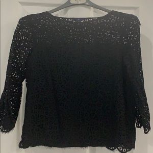 Lace black top